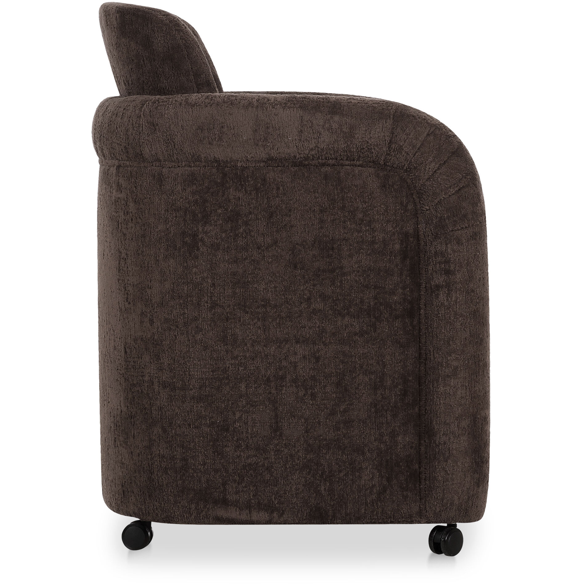 Mesto Brown Rolling Dining Chair